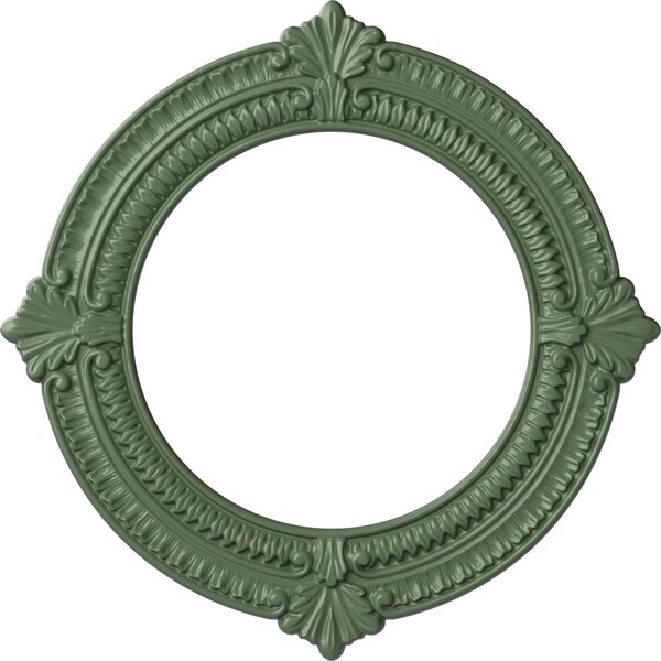 Ekena Millwork Benson Ceiling Medallion (Fits Canopies up to 8"), 13 1/8"OD x 8"ID x 5/8"P, Athenian Green CM13BNAGF - main